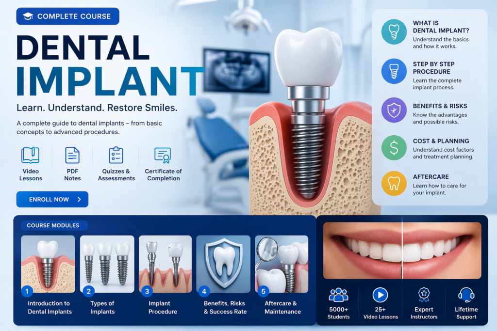 🦷 Dental Implants – Complete Guide for Beginners