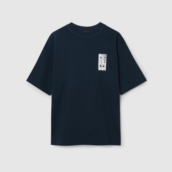 Cotton Jersey T-Shirt With Print